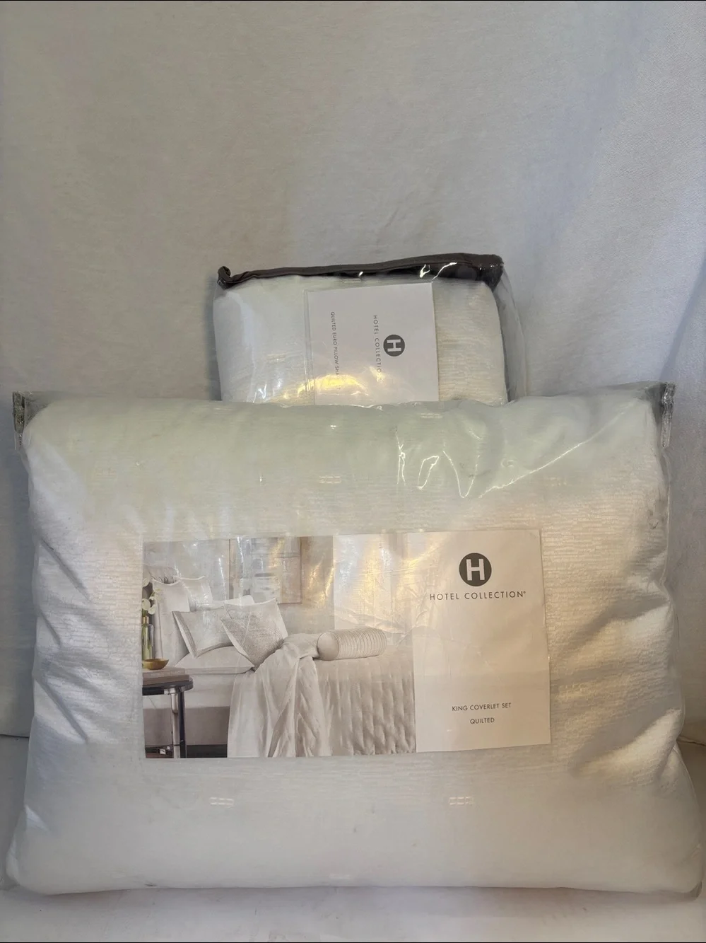 Hotel Collection Glint 5 Piece Quilted Coverlet & Pillow Shams Set